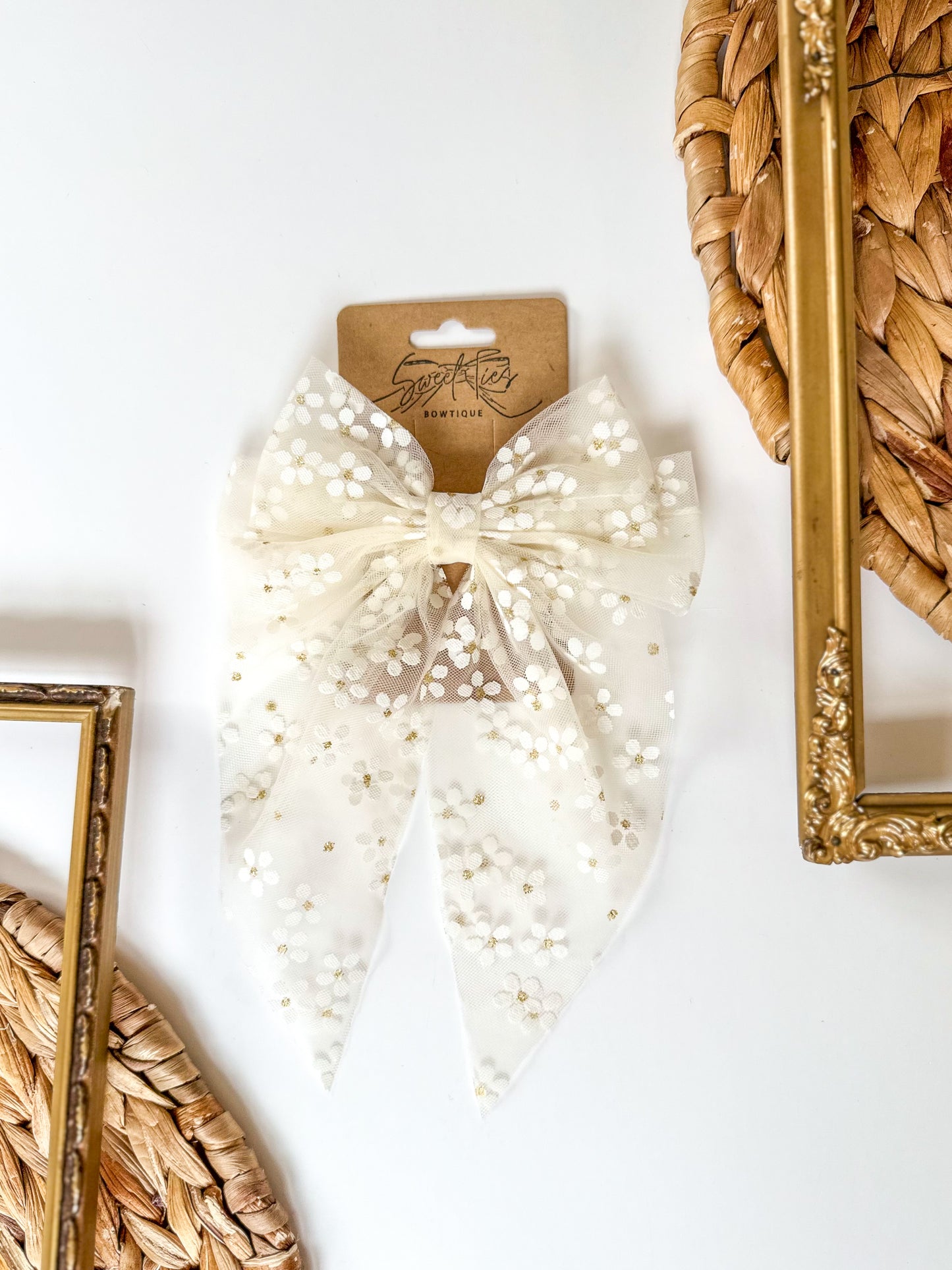 Cream Daisy Tulle Double Coquette