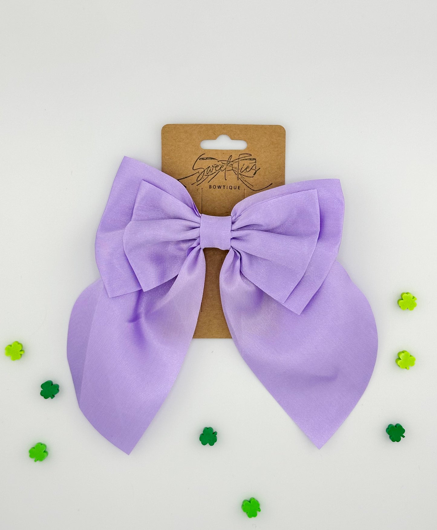 Satin Orchid Double Coquette Bow