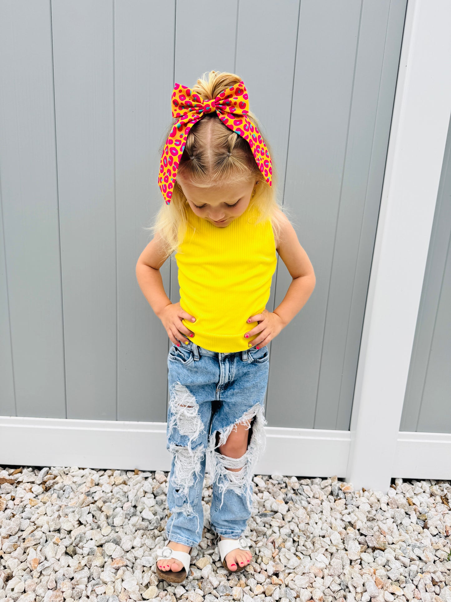 Summer Leopard Long Tail Bow