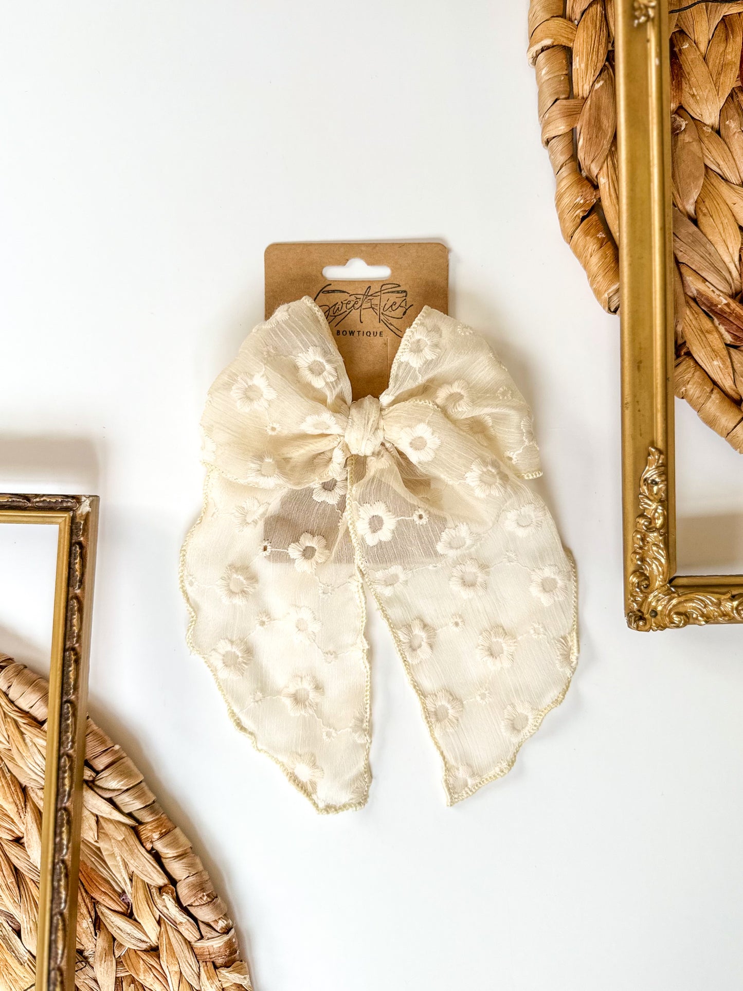 Cream Eyelet Mesh XL Fable