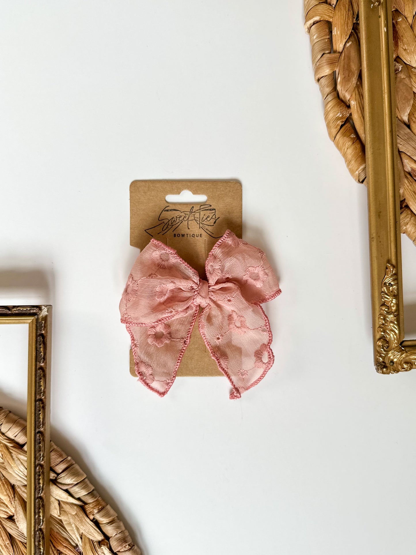 Eyelet Mesh Bitty Fable Bow