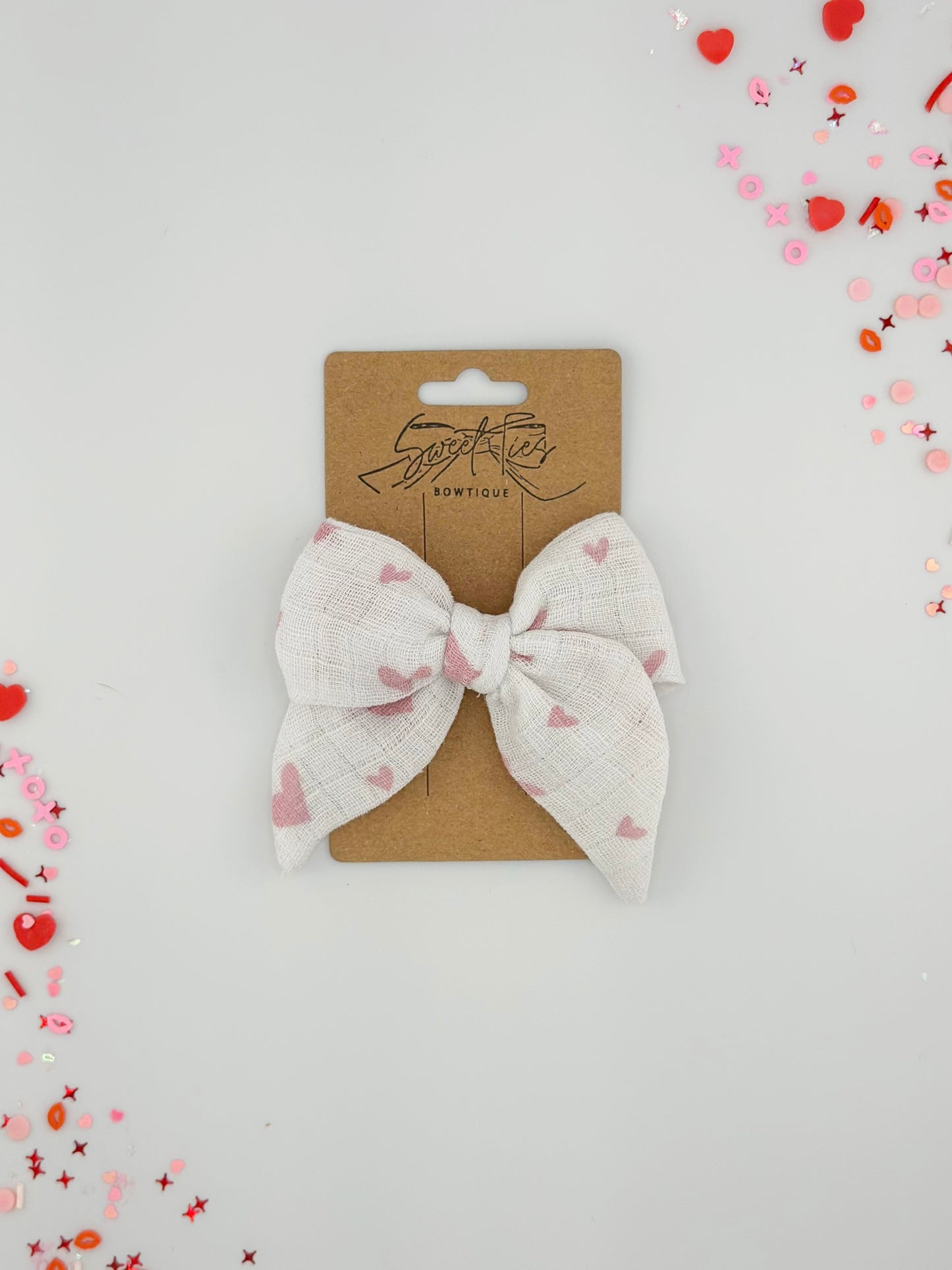Light Pink Heart SweeTie Bow