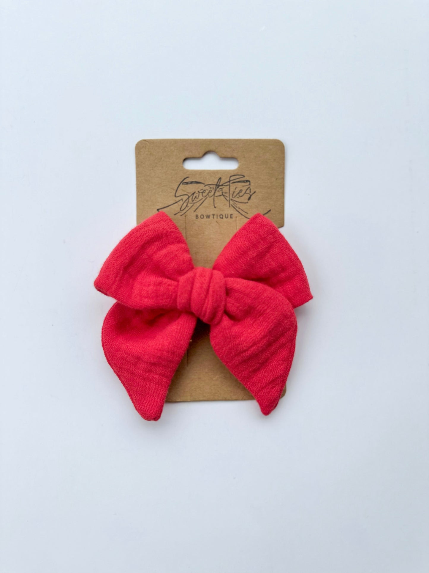 Red Muslin SweeTie Bow