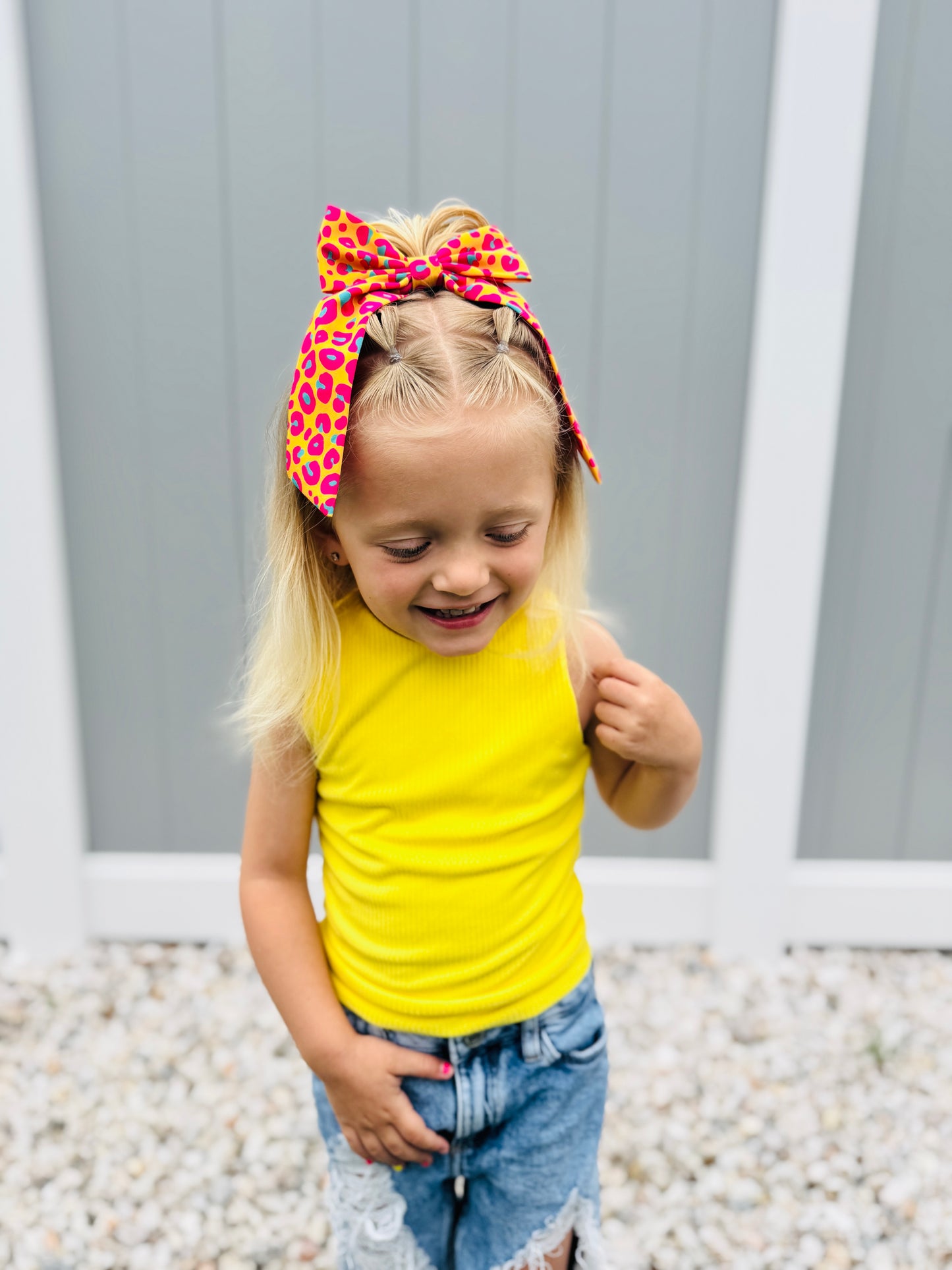 Summer Leopard Long Tail Bow