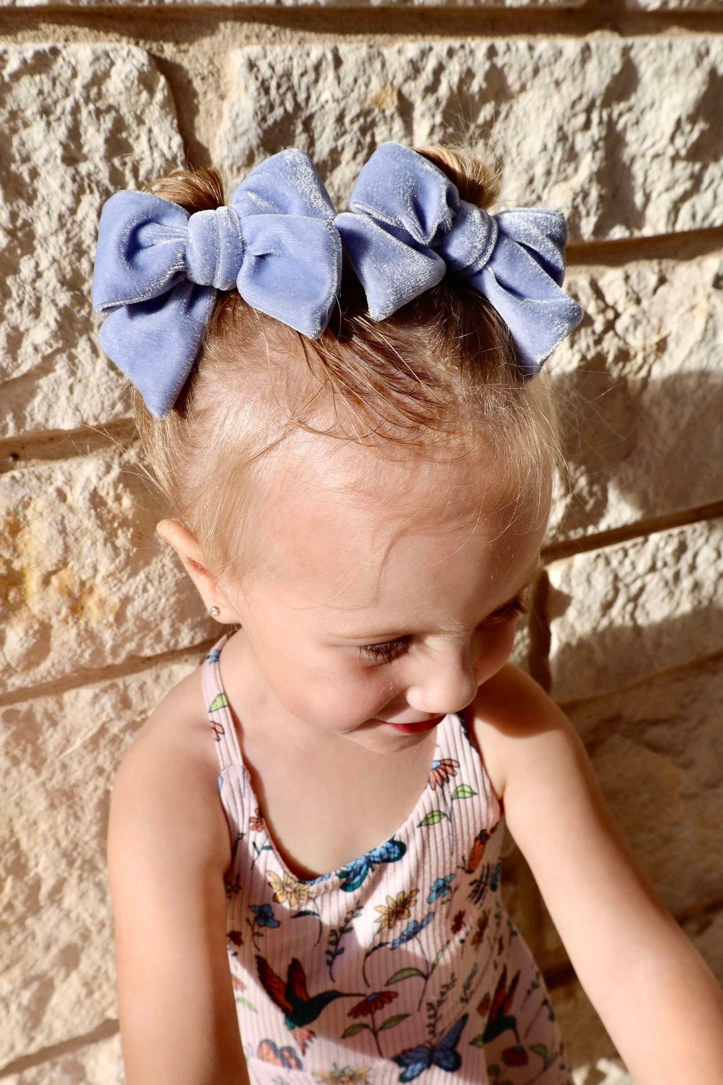 Blue Bonnet Velvet SweeTie Piggies