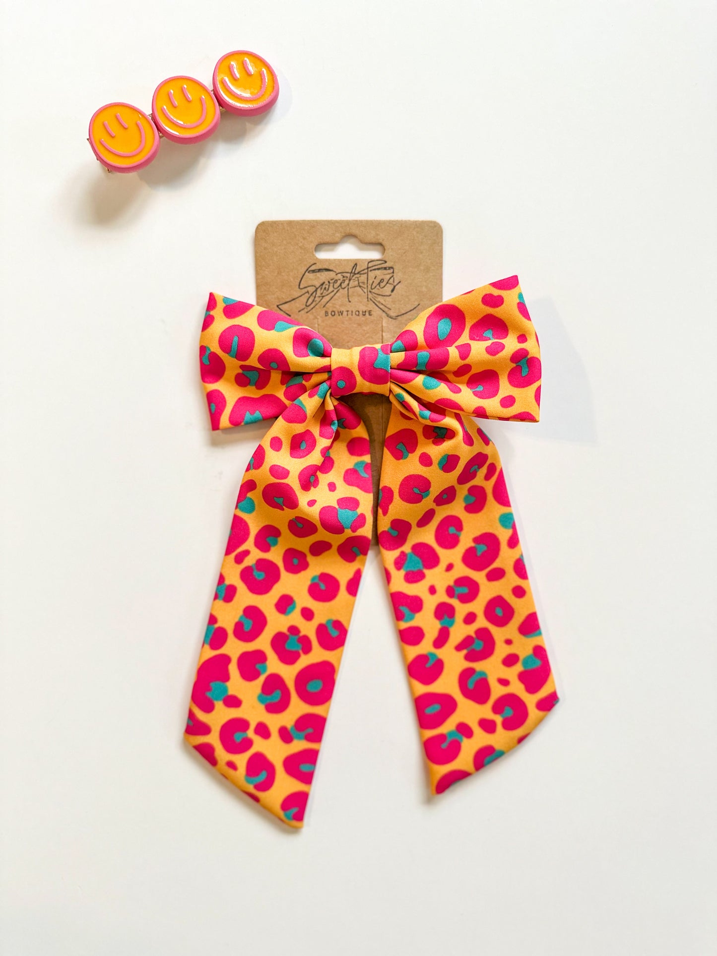 Summer Leopard Long Tail Bow