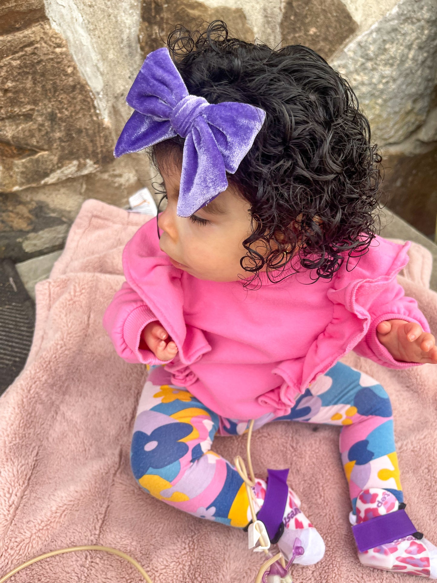 Violet Velvet SweeTie Bow