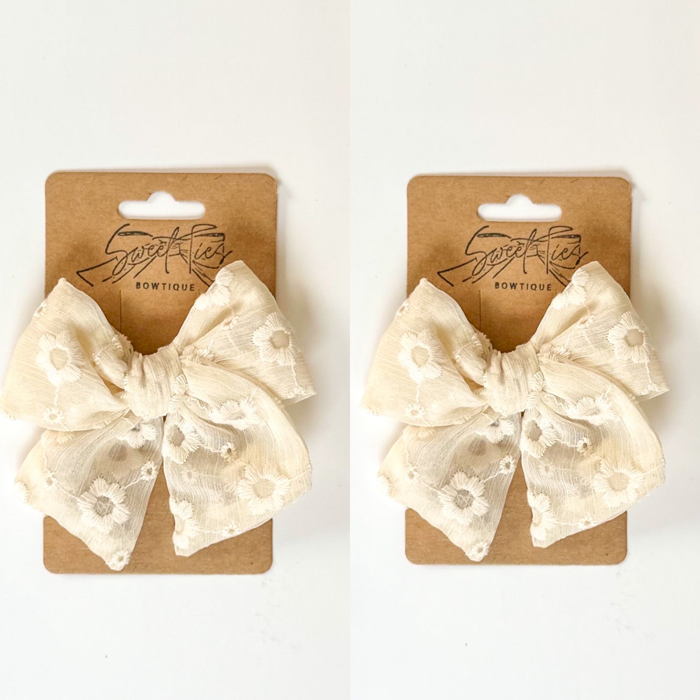 Cream Eyelet Mesh SweeTie Piggies