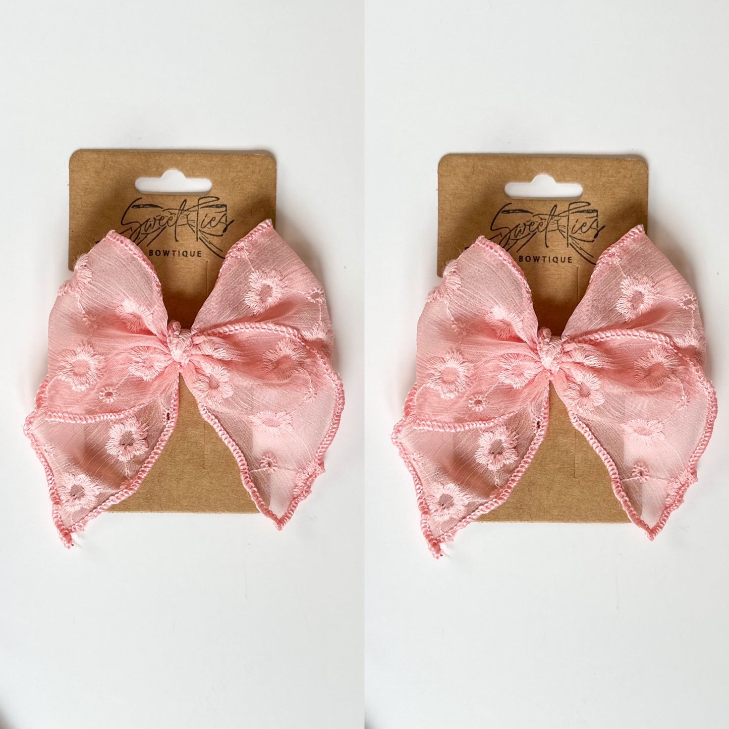 Warm Pink Eyelet Mesh Bitty Fable Piggies