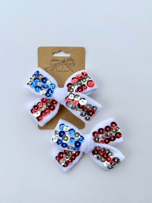 Sequin Flag Velvet SweeTie Piggies