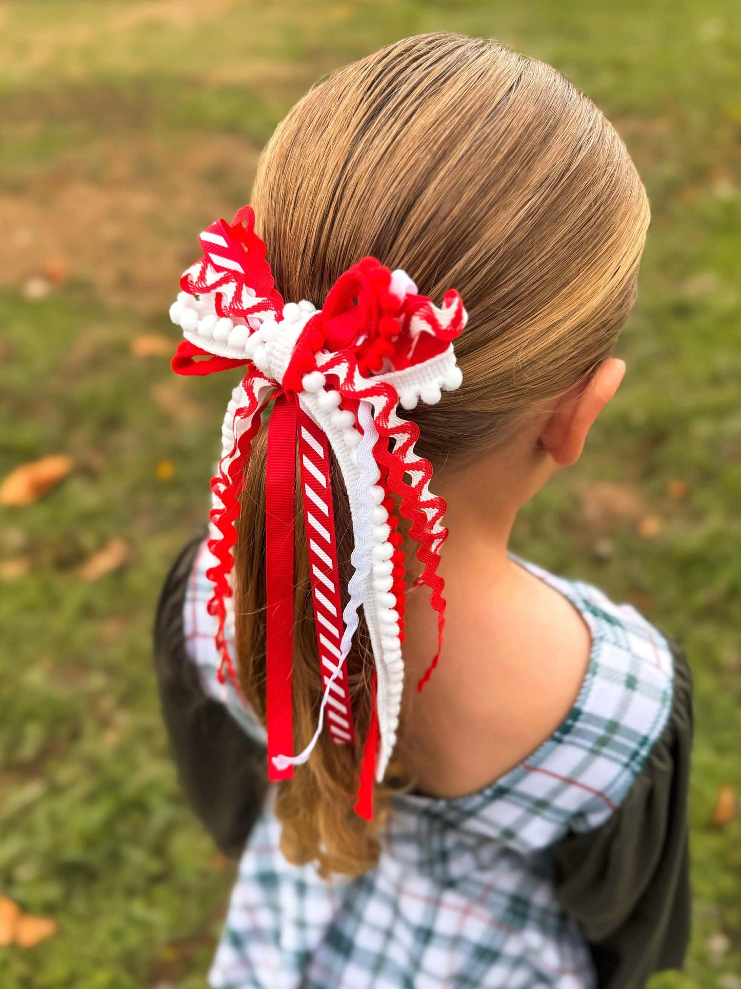 Candy Cane Craze Funky Ribbon Bow
