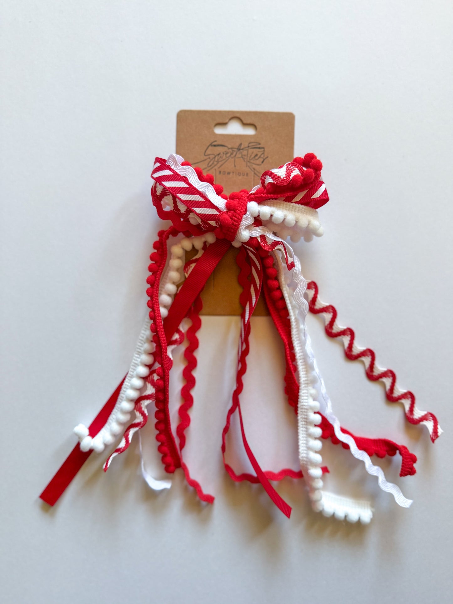 Candy Cane Craze Funky Ribbon Bow