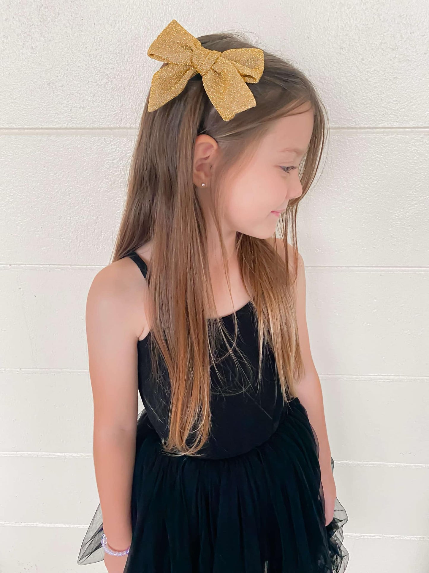 Gold Tinsel Oversized SweeTie Bow