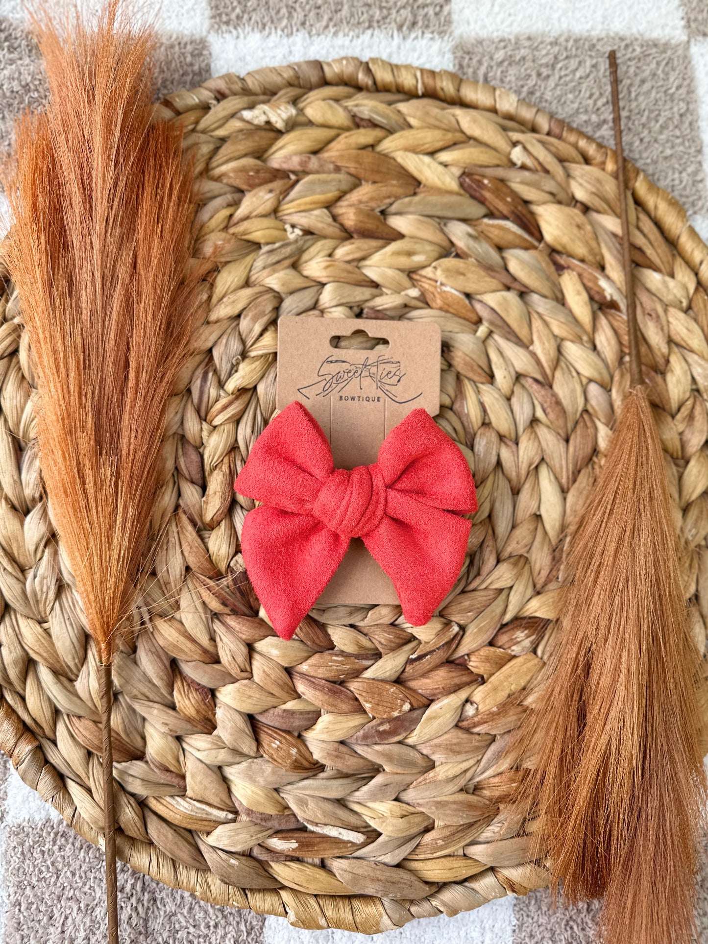 Pumpkin Suede SweeTie Bow