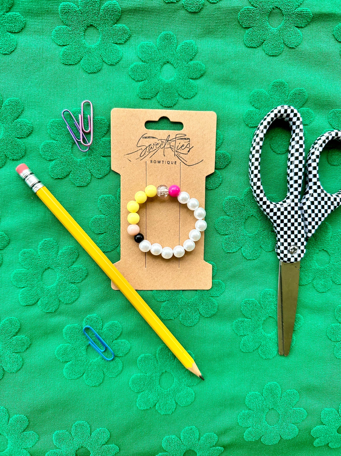 Toddler - Pencils & Pearls Bracelet