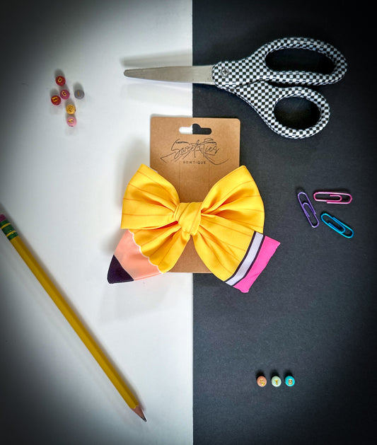 Yellow Pencil Bow