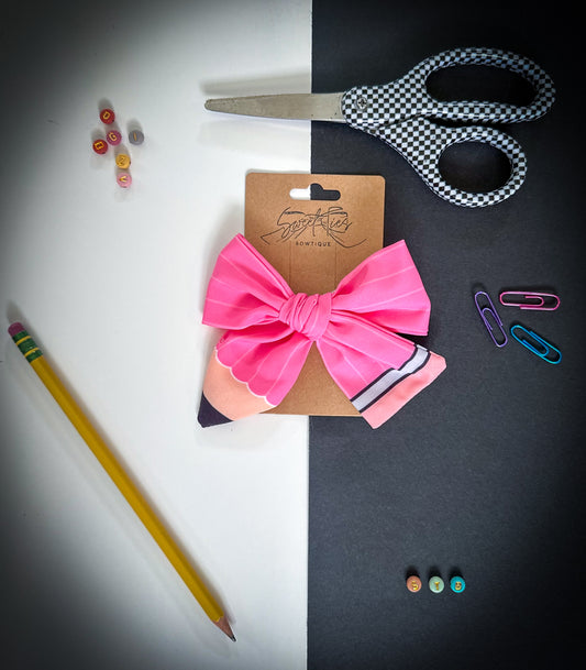 Pink Pencil Bow