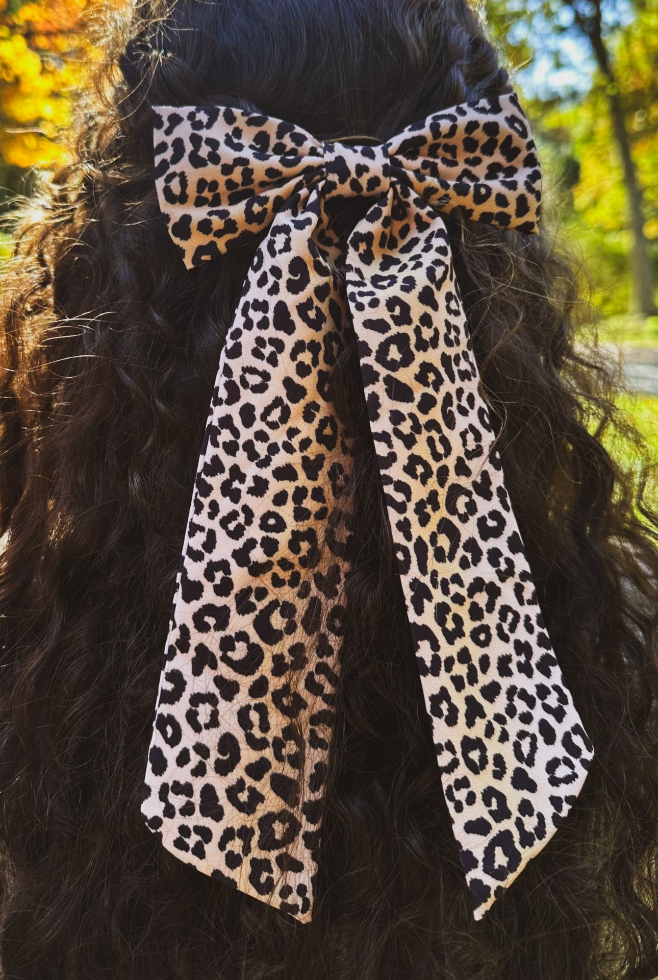 Cheetah Long Tail Coquette Bow